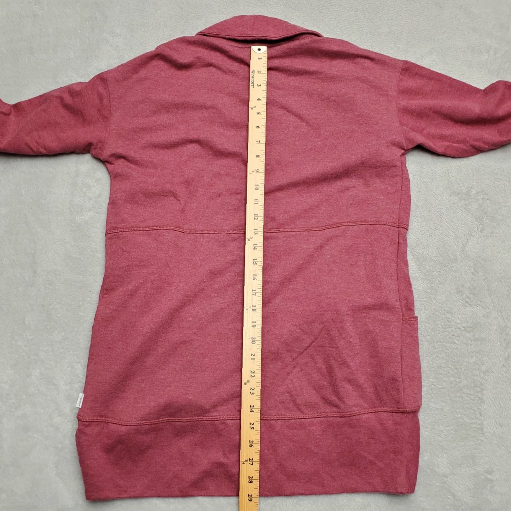 Eddie Bauer Eddie Bauer Camp Fleece Wrap Sweater Cardigan Womens Small Red Open Front Casual Swal Size S / US 4 / IT 40 - 4 Thumbnail