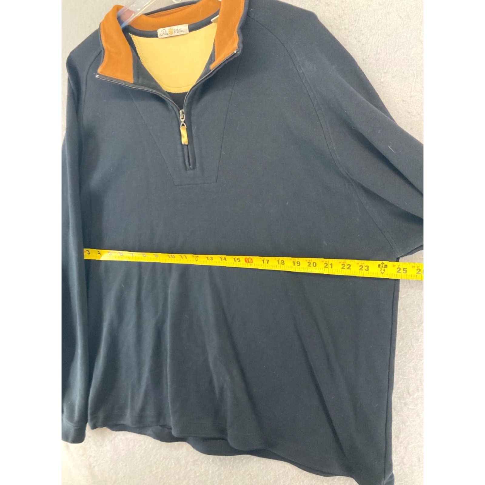 Peter Millar Peter Millar Knit Sweater XL Black Striped Long Sleeve 1/4 Zip Casual Golf Mens Size US XL / EU 56 / 4 - 2 Thumbnail