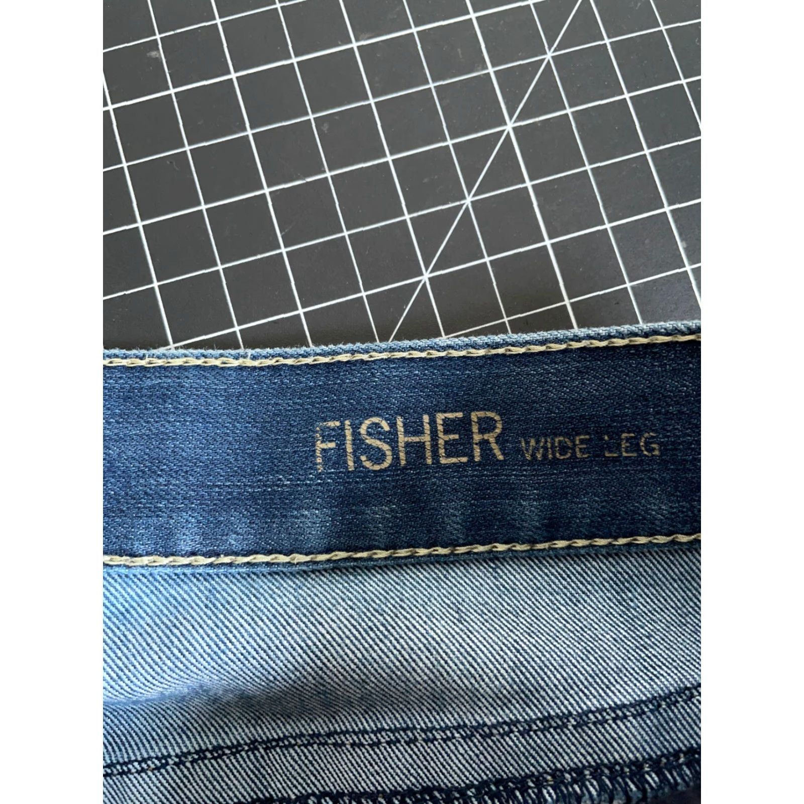 DL1961 DL1961 DL1961 Fisher Wide Leg Jeans Men's 34 x 28 Blue Denim Flare Cotton Blend Size US 34 / EU 50 - 4 Thumbnail