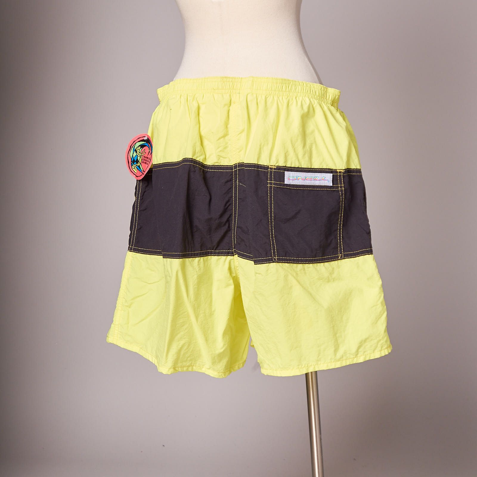 O'Neill Vintage Deadstock O’Neill Neon Yellow Surf Swim Shorts Size US 40 / EU 56 - 3 Thumbnail