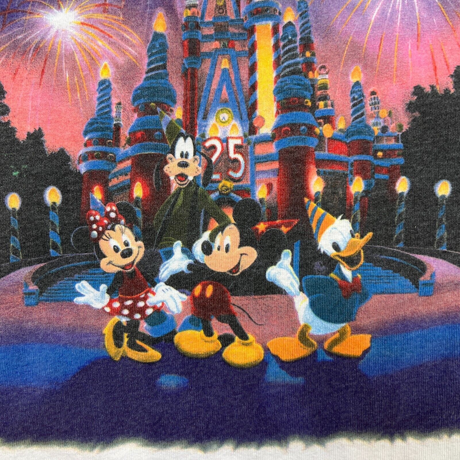 Disney × Mickey Mouse × Vintage Vintage 1996 Walt Disney World Tee XL Single Stitch T Shirt Size US XL / EU 56 / 4 - 4 Thumbnail