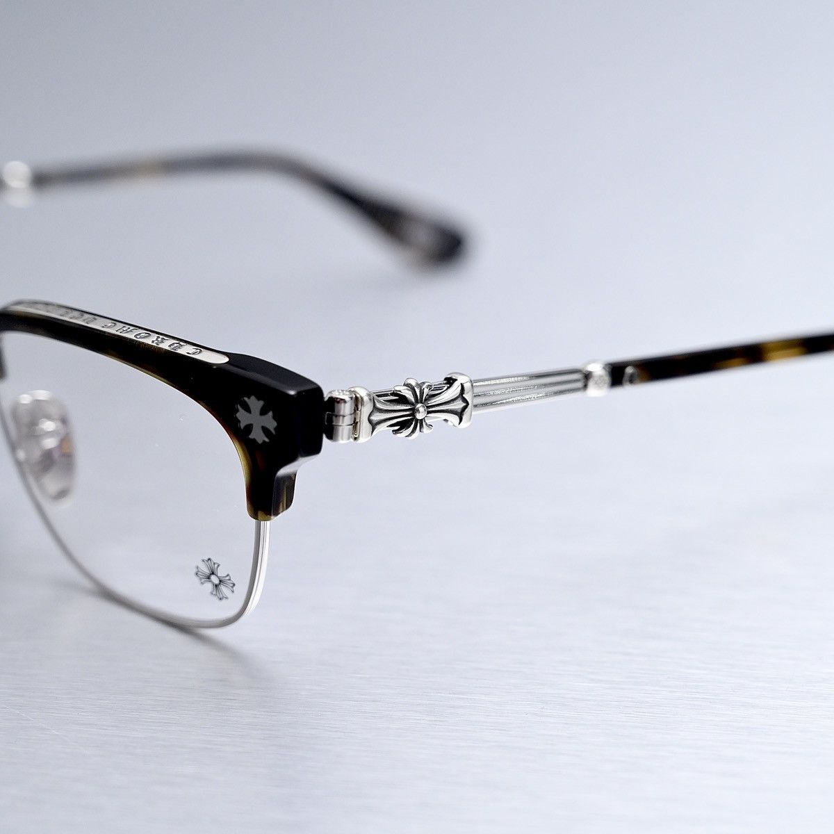 Chrome Hearts CHROME HEARTS BONENNOISSEUR II DTT SHINY SILVER GLASSES Size ONE SIZE - 3 Thumbnail
