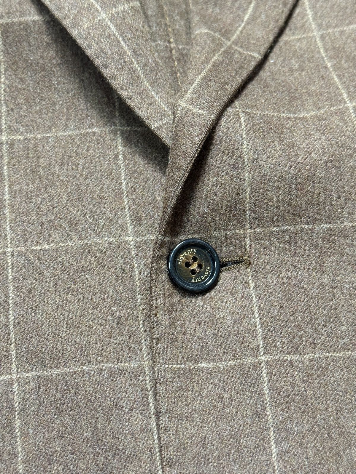 Eleventy Eleventy Brown Check Blazer Wool Cashmere Athletic Fit Sz 52 Size 52L - 5 Thumbnail
