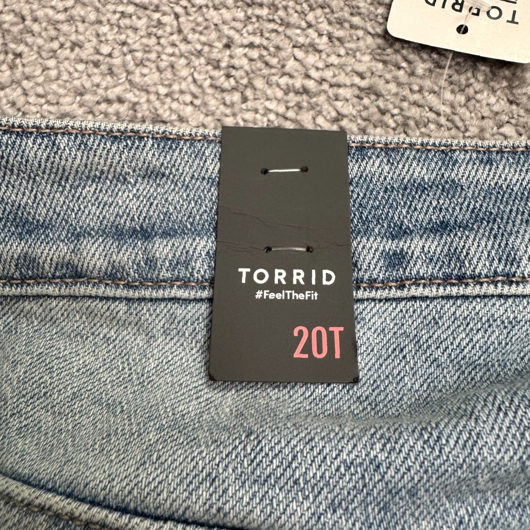 Torrid Torrid Jeans - City Streetwear 5-Pocket Denim Straight High Rise Button Fly 20 Tall Blue Womens Jeans Size 42" / US 20 - 6 Thumbnail