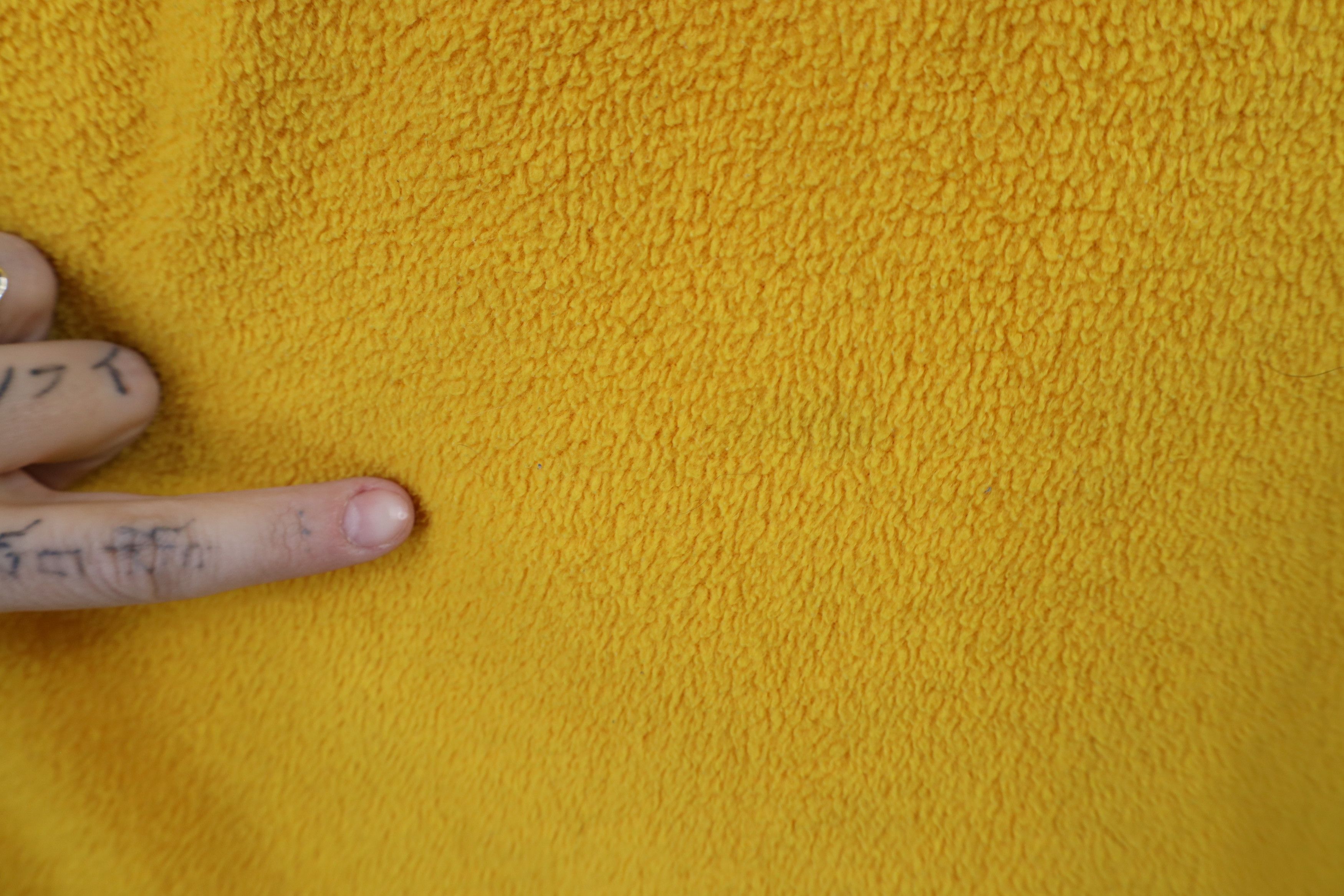 Vintage Vintage 90s Streetwear Blank Fleece Crewneck Sweater Yellow Size US XL / EU 56 / 4 - 6 Thumbnail