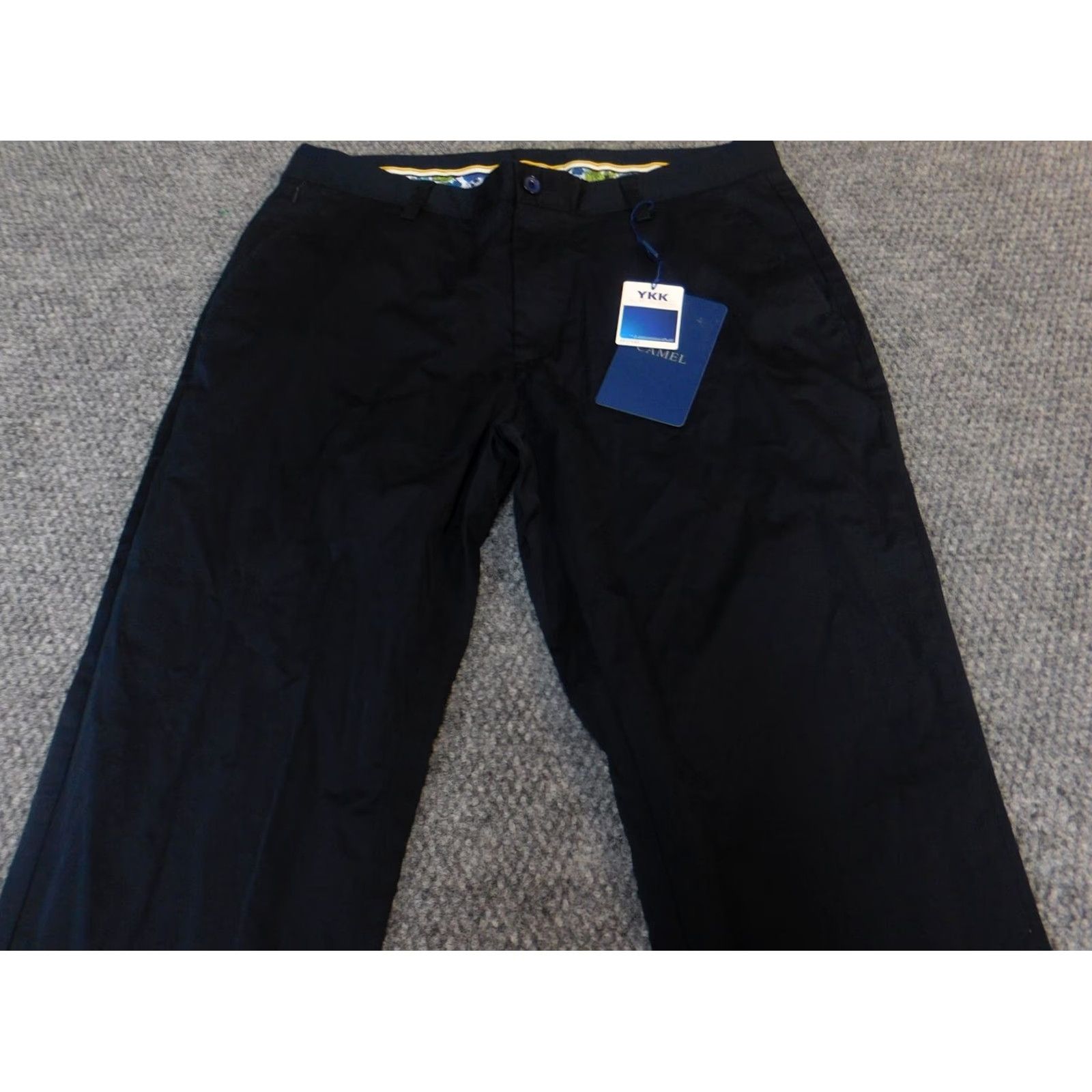 Camel Camel Mens Dress Pants 34x30 Blue Straight Regular Pants Size US 34 / EU 50 - 7 Thumbnail