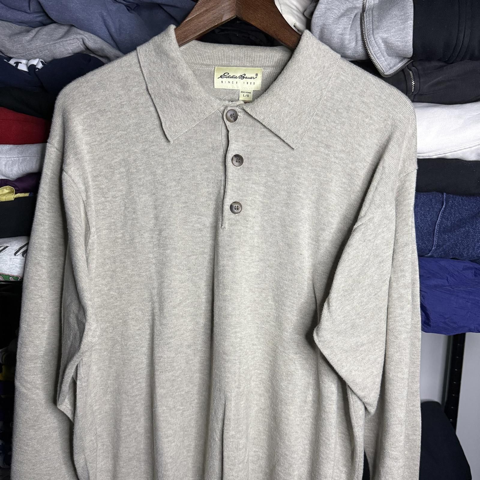 Eddie Bauer Vintage 90's Eddie Bauer Knit Pullover Sweater Size US L / EU 52-54 / 3 - 2 Thumbnail