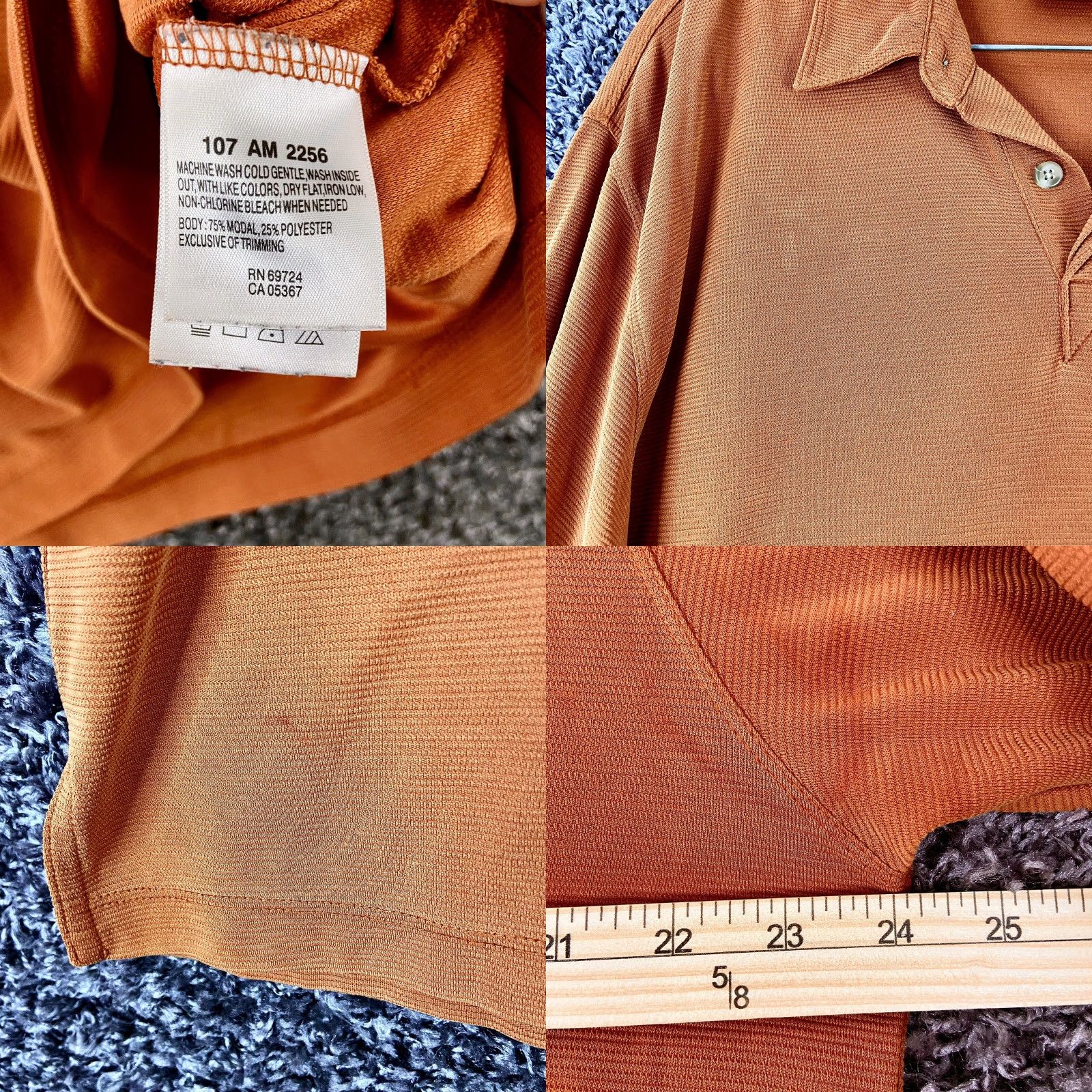 Vintage Columbia XCO Polo Mens L Brown Orange Polo Shirt Brown Orange Mens L Size US L / EU 52-54 / 3 - 8 Thumbnail