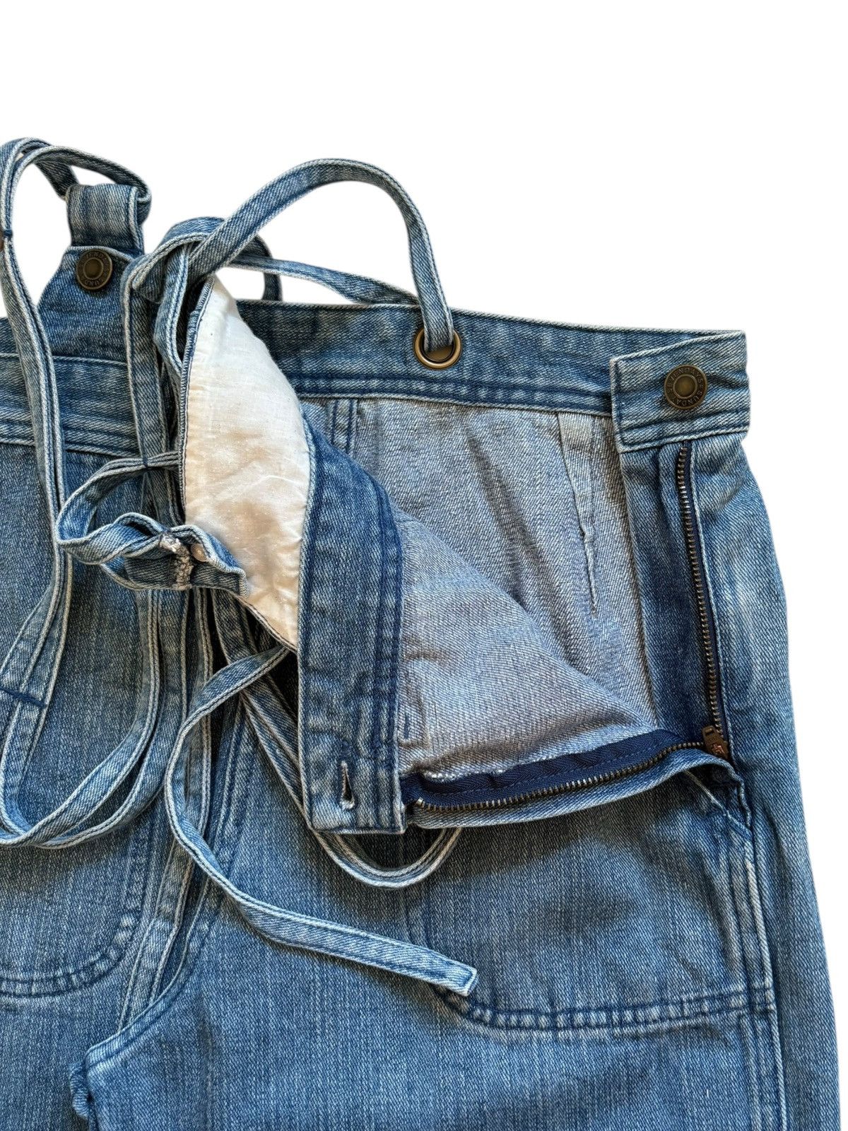 Japanese Brand SALES🔥Vintage Japanese Brand Blue Wash Suspender Baggy Jean Size US 30 / EU 46 - 9 Thumbnail