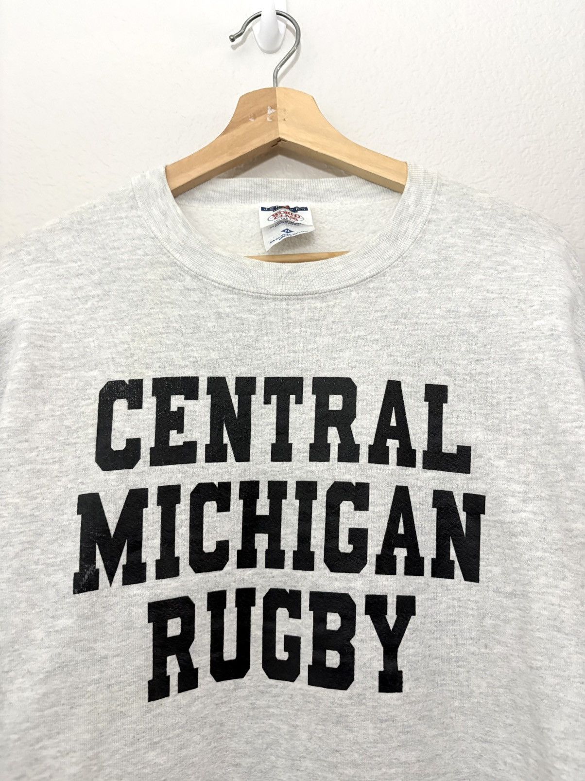 Jerzees 90’s Central Michigan Reverse Weave Vintage Sweatshirt Size US XL / EU 56 / 4 - 2 Thumbnail