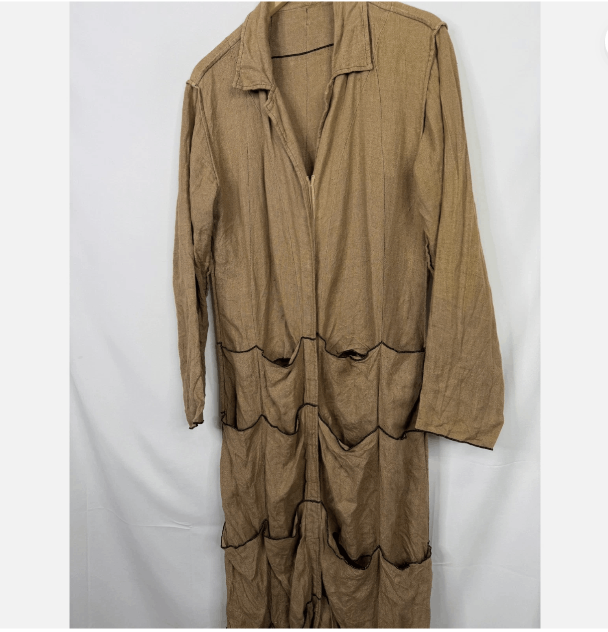 Other Avant Garde 100% Linen Multi Pocket Long Coat Size S / US 4 / IT 40 - 9 Thumbnail