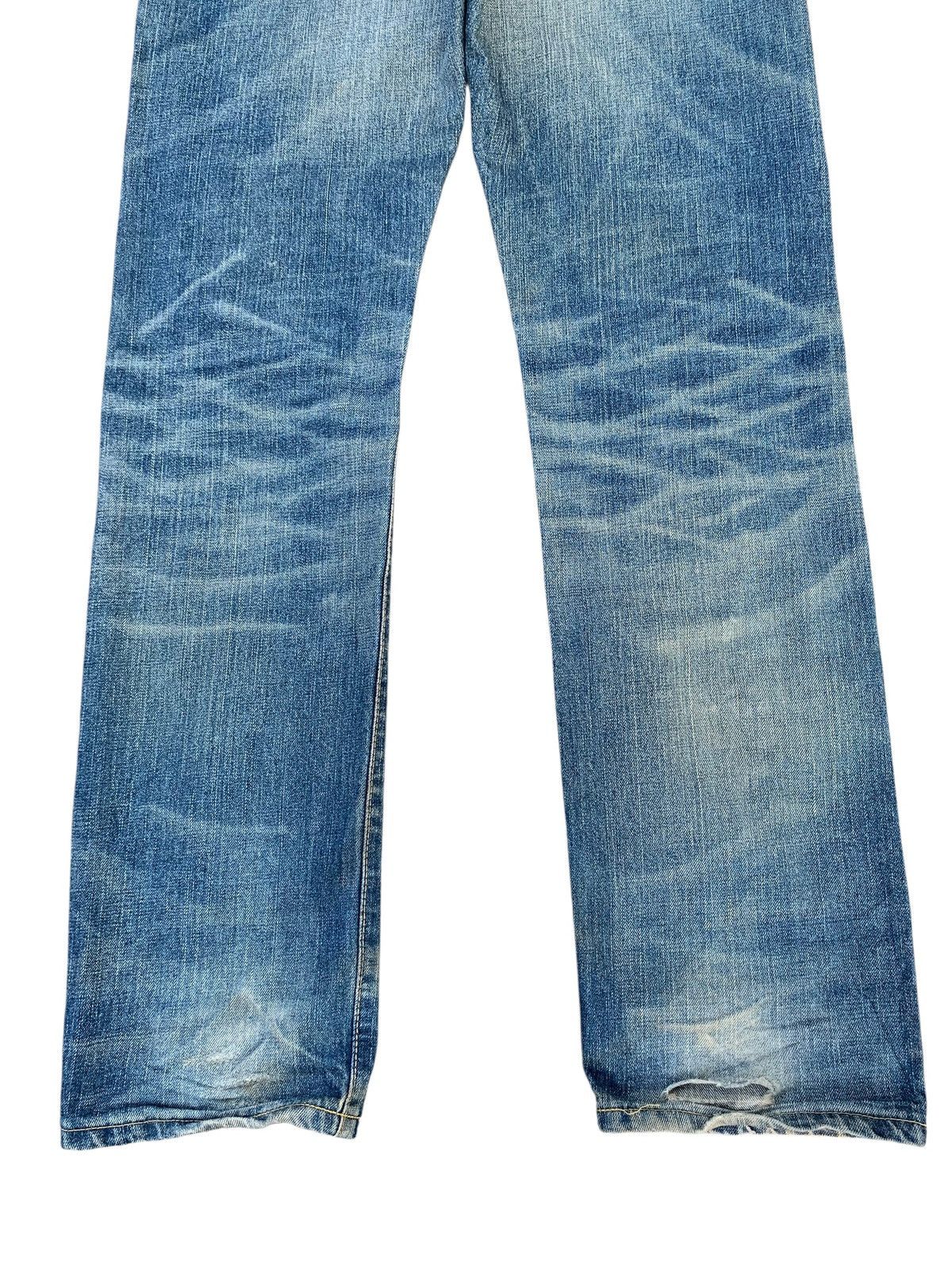 Edwin VINTAGE EDWIN 505zx SELVEDGE BUCKLE BACK DISTRESSED DENIM Size US 33 - 14 Thumbnail