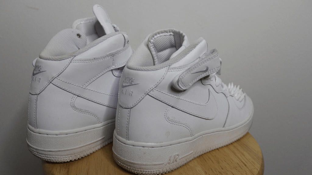 Nike Air Force 1 Custom High Top - White Spikes - 7 Youth P10007 Size US 7 / EU 40 - 4 Thumbnail
