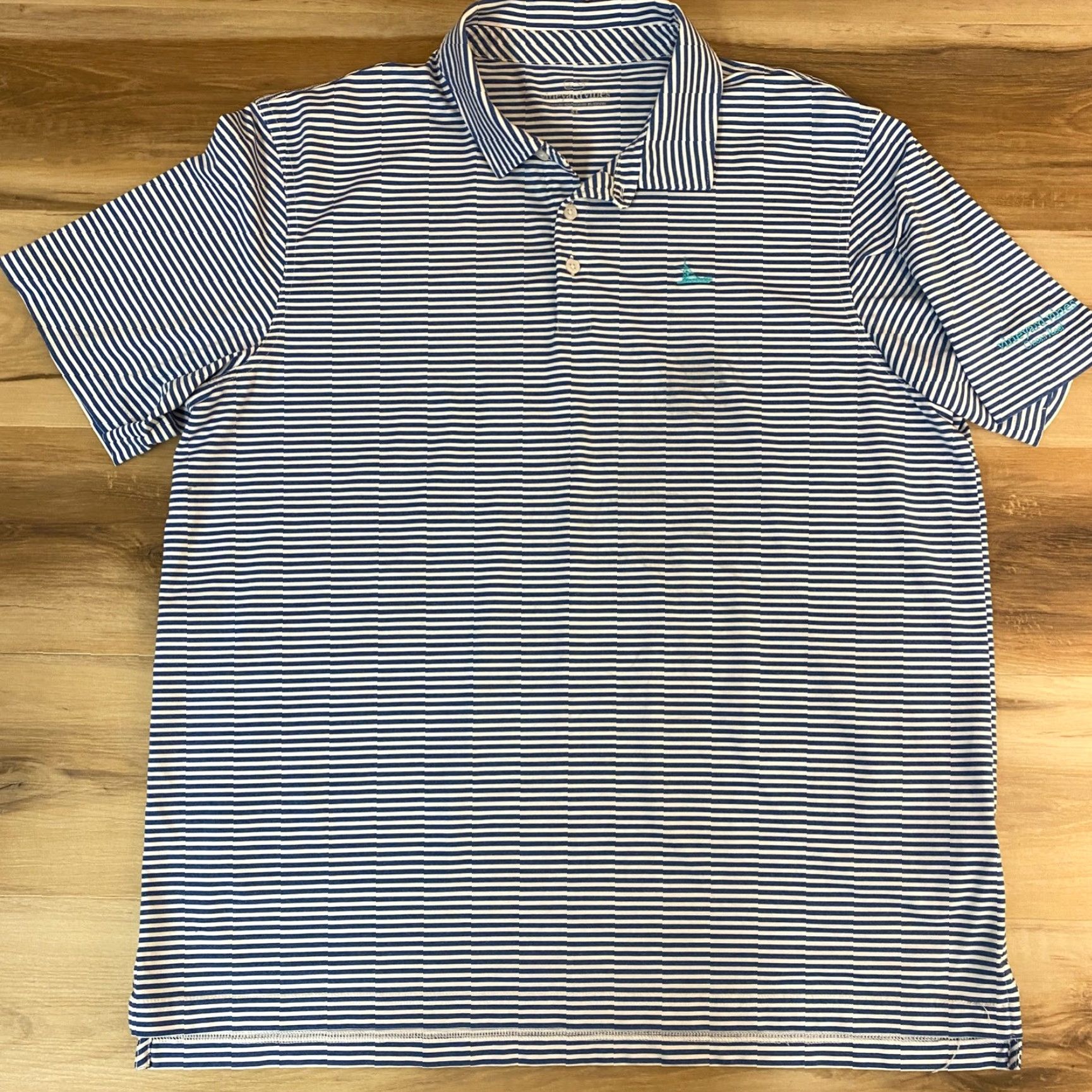 Vineyard Vines Vineyard Vines Polo Shirt Mens XL Performance Blue Striped Short Sleeve Polo Shirt XL Blue Men's Golf Crewneck? Size US XL / EU 56 / 4 - 2 Thumbnail
