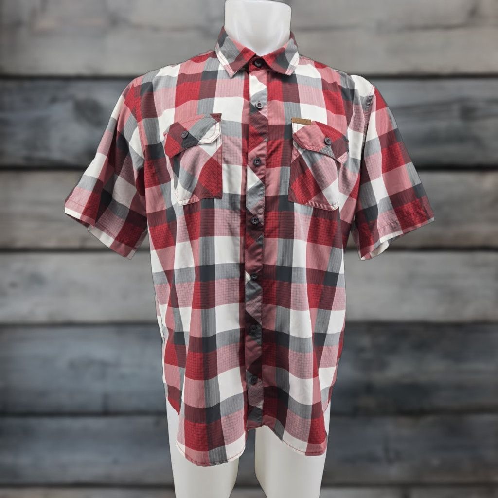 Orvis Orvis Shirt Mens XL Plaid Red Gray Short Sleeve Button Front Outdoor Casual Size US XL / EU 56 / 4 - 1 Thumbnail