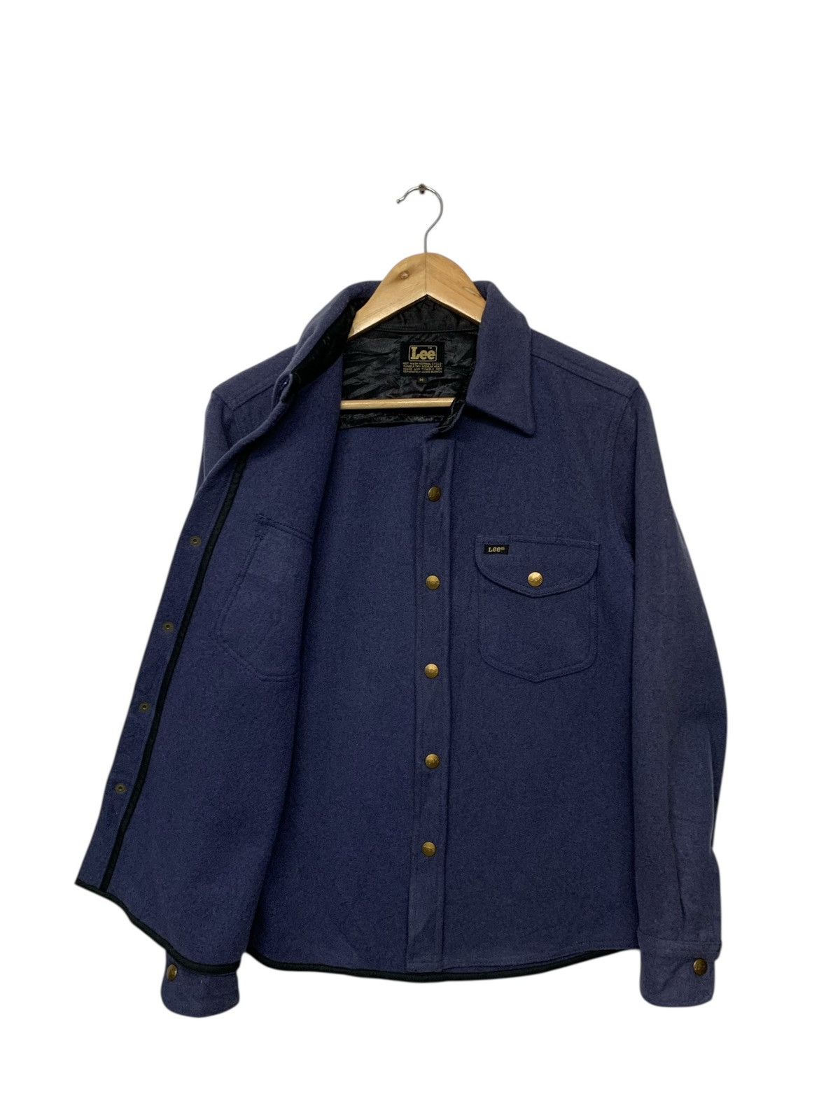Lee × Vintage Vintage 90's Lee Snap Button Wool Jacket Size US M / EU 48-50 / 2 - 3 Thumbnail