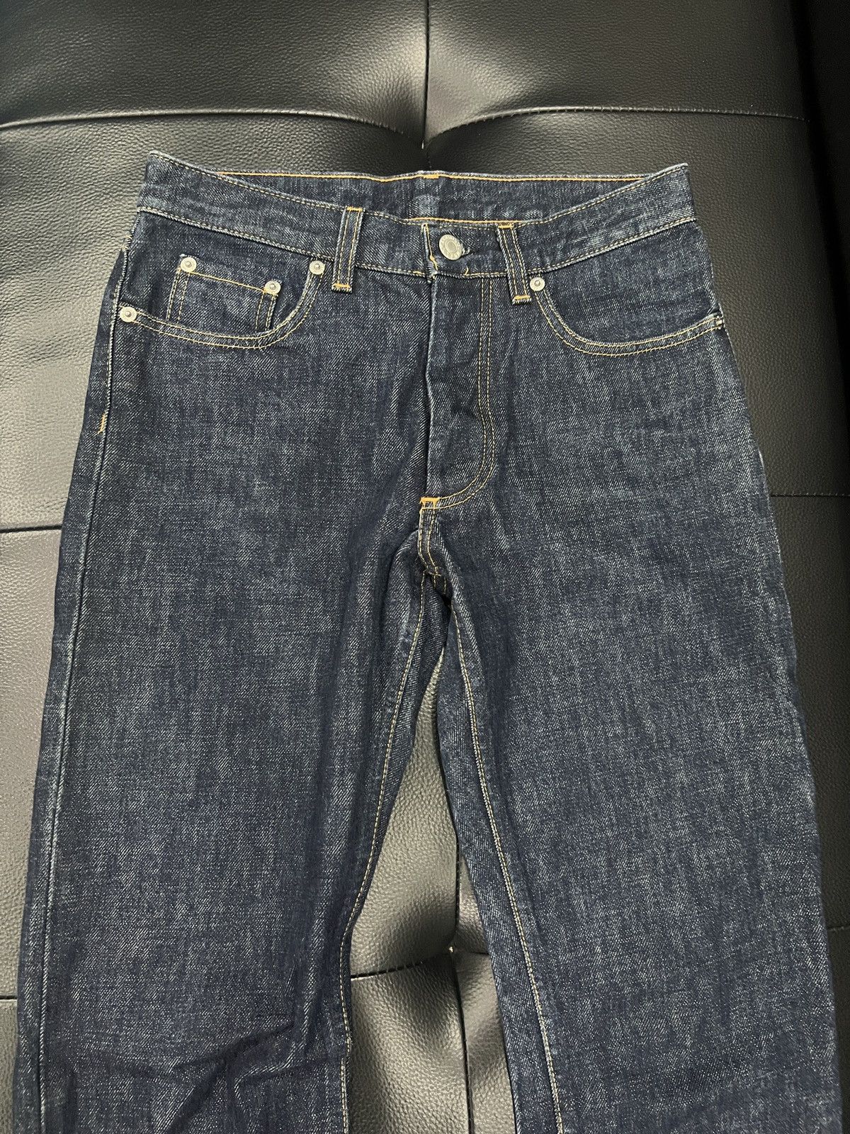 Helmut Lang Helmut Lang 1998 “Italian Cut” Straight Leg Raw Denim Jeans Size US 26 / EU 42 - 4 Thumbnail