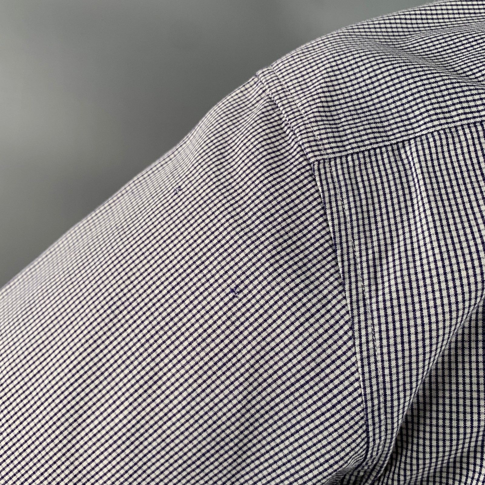 agnes b. AGNÈS B Gingham Cotton Button Down Collar Short Sleeve Shirt Size US M / EU 48-50 / 2 - 5 Thumbnail