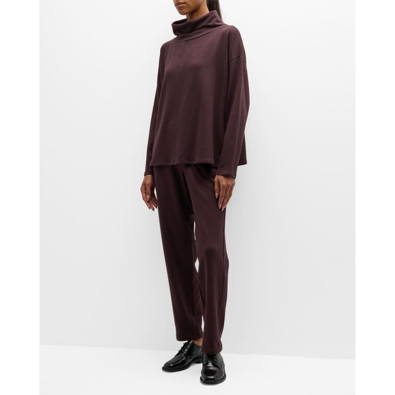 Eileen Fisher Eileen Fisher Mock Washable Organic Coton Top Size L A000472 Size L / US 10 / IT 46 - 3 Thumbnail