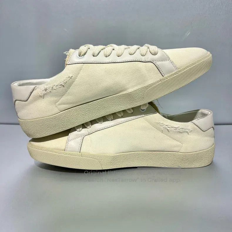 Saint Laurent Paris Saint Laurent Paris Distressed Canvas Shoes Size US 9 / EU 42 - 4 Thumbnail
