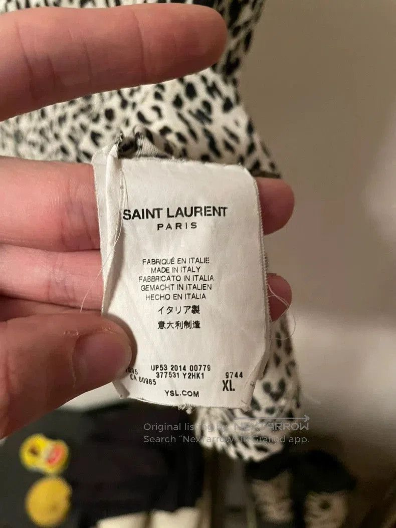 Saint Laurent Paris Saint Laurent Babycat Leopard Print T-shirt. Size US XL / EU 56 / 4 - 4 Thumbnail