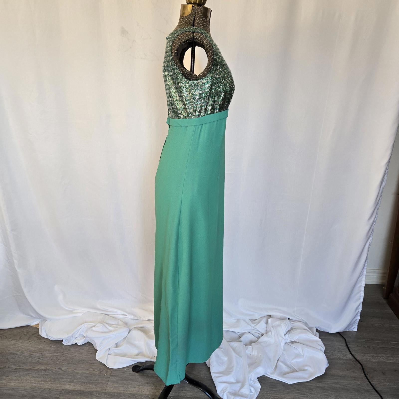 Designer RARE Vintage 1960s Mod Eyelash Tinsel Dress Size S / US 4 / IT 40 - 4 Thumbnail