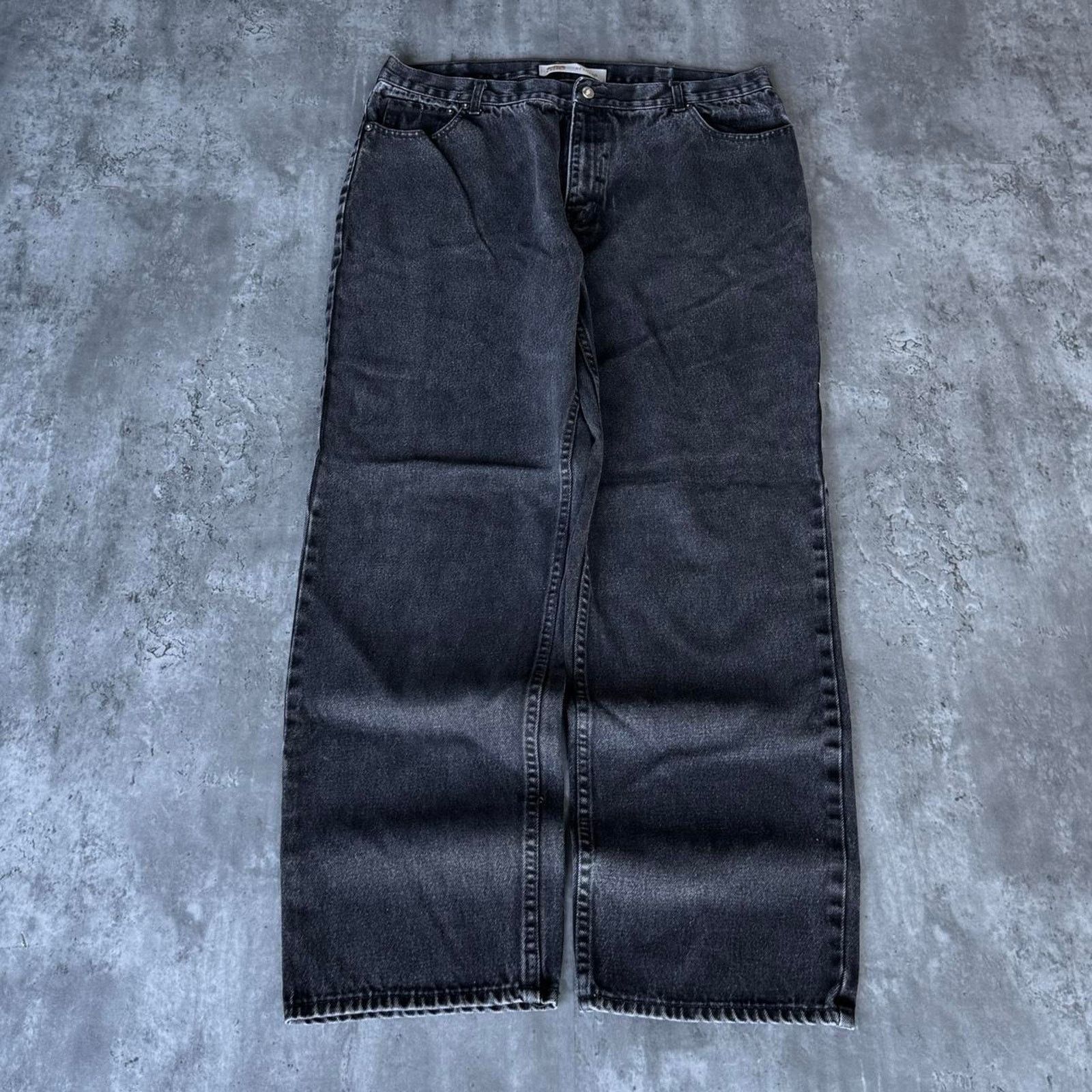 JNCO × Route 66 × Vintage Vintage Y2K Faded Black Baggy Grunge Opium Denim Jeans Size US 39 - 1 Thumbnail