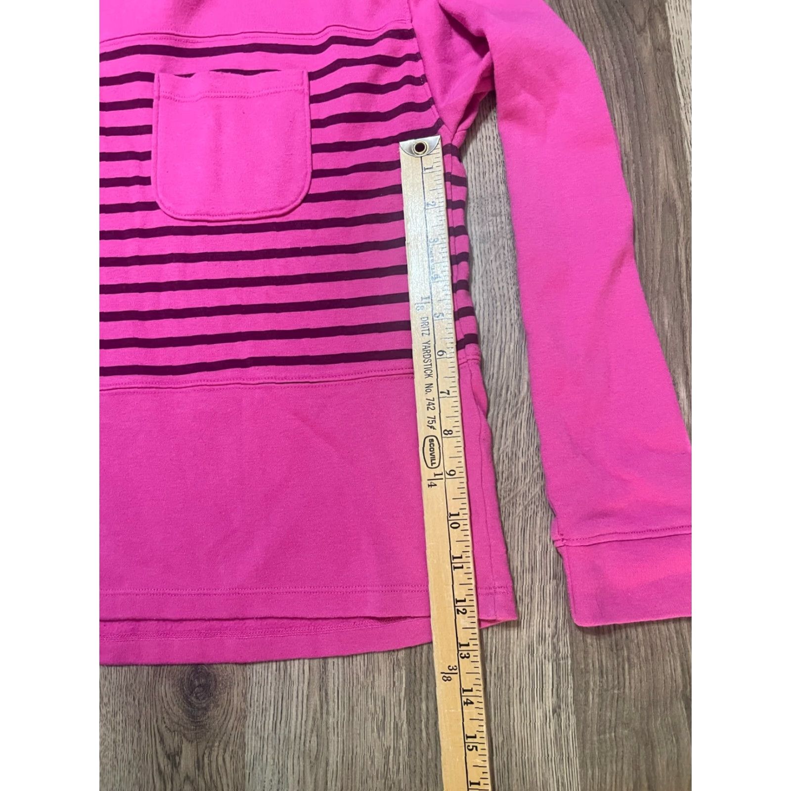 Croft & Barrow Croft & Barrow Shirt Womens Size Small Turtleneck Long Sleeve Pink Brown Striped Casual Modern Fall Spring Summer Size S / US 4 / IT 40 - 6 Thumbnail