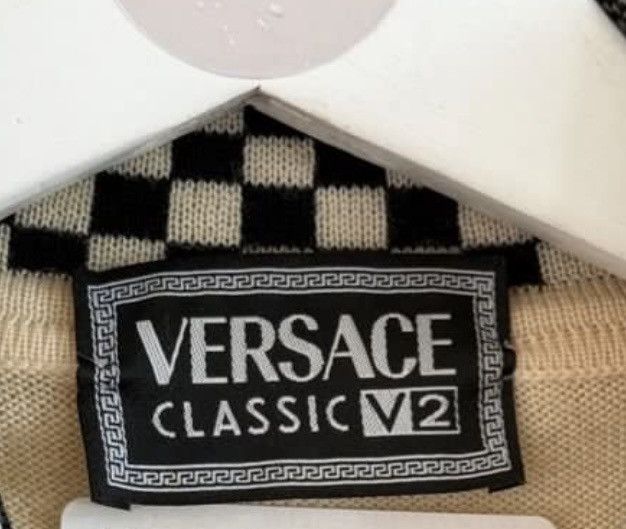 Versace Jeans Couture Vintage Versace Classic V2 Half Button Knit Knitwear Size US L / EU 52-54 / 3 - 2 Thumbnail