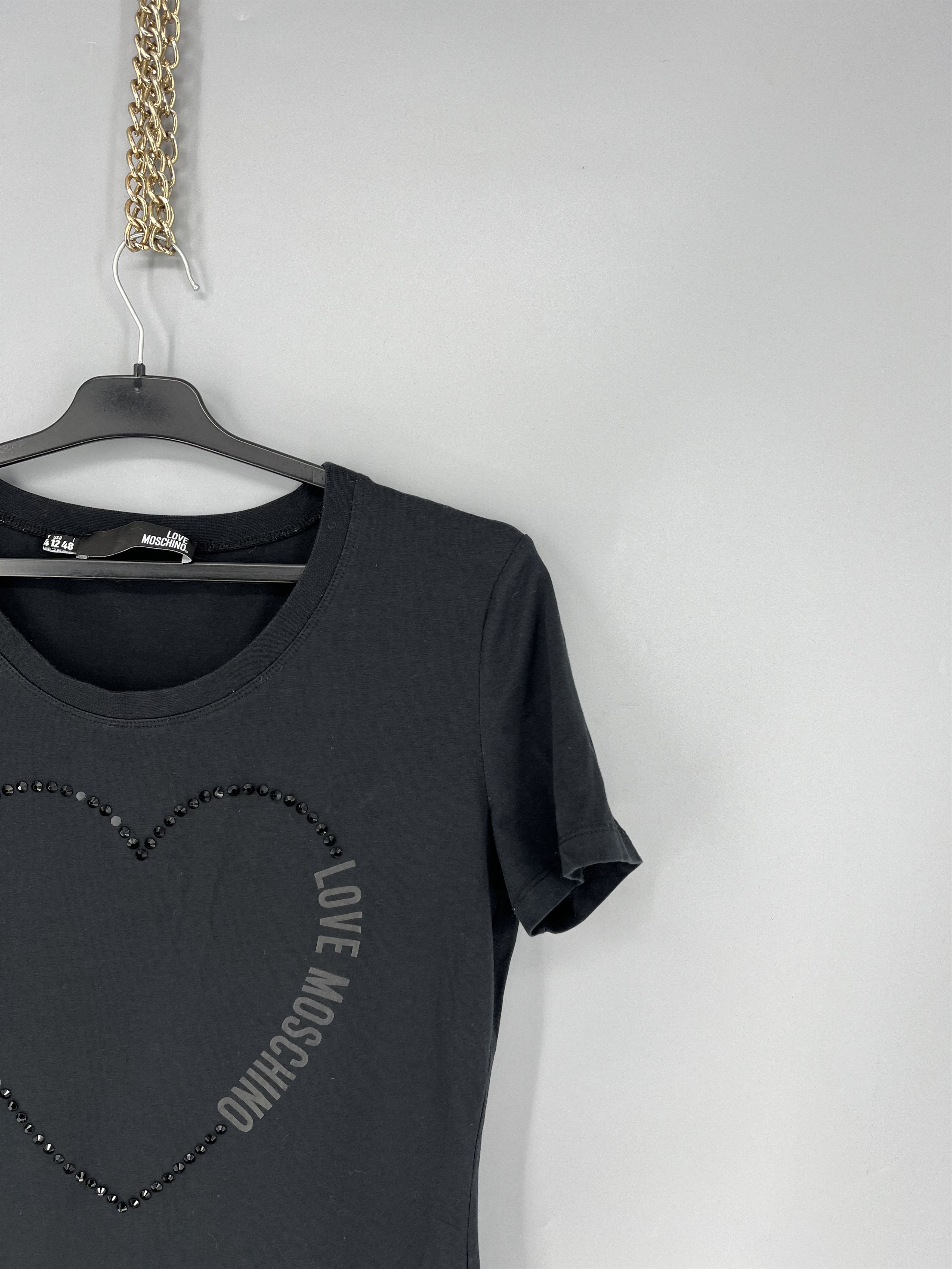 Moschino Vintage T-shirt Moschino Love Black size L Size L / US 10 / IT 46 - 4 Thumbnail
