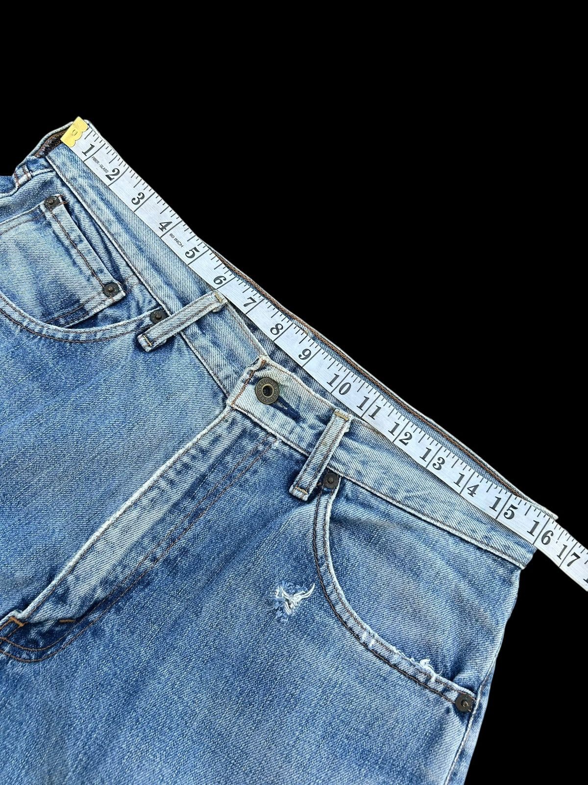 Japanese Brand × Kapital × Vintage THRASHED Levis Selvedge Vintage Distressed Short Denim Size US 32 / EU 48 - 15 Thumbnail