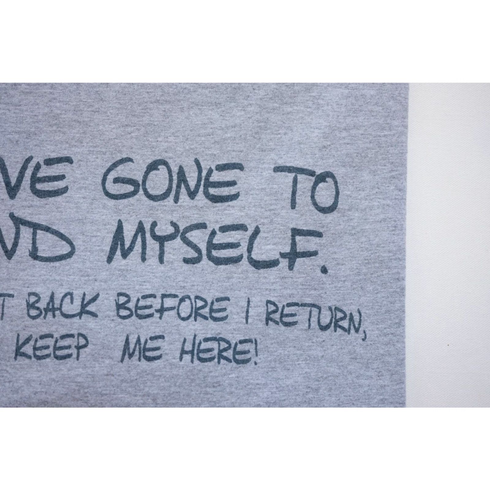 Vintage VINTAGE 90s COMEDY FUNNY GRAPHIC GRAY RINGER COTTON T SHIRT SZ L Mens Size US L / EU 52-54 / 3 - 4 Thumbnail