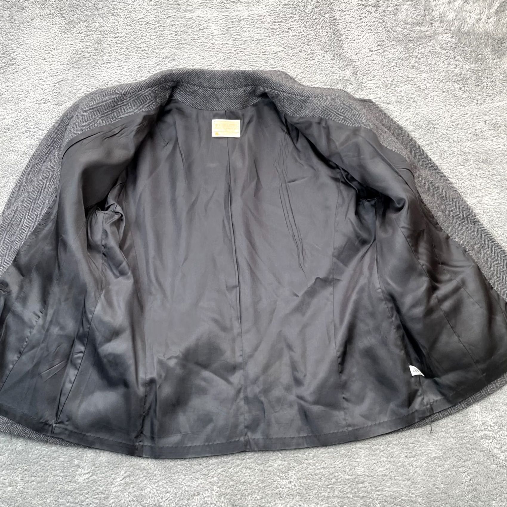 Pendleton VINTAGE Pendleton Jacket Womens Large Gray Blazer Coat Herringbone Wool Academia Size L / US 10 / IT 46 - 3 Thumbnail