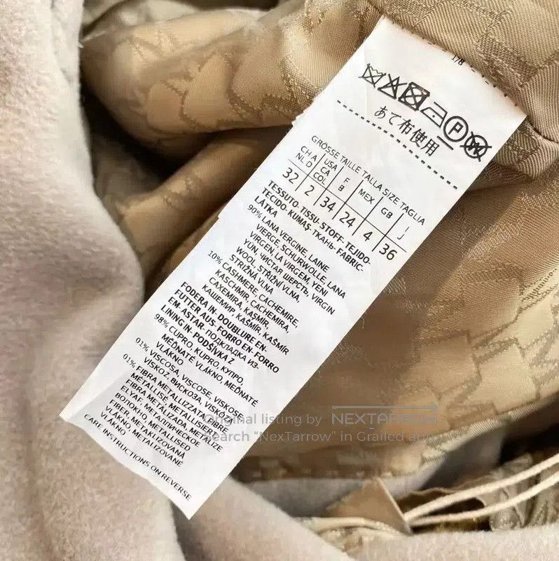 Max Mara MaxMara Beige Wool Women's Coat . Size XXS / US 00 / IT 34 - 7 Thumbnail