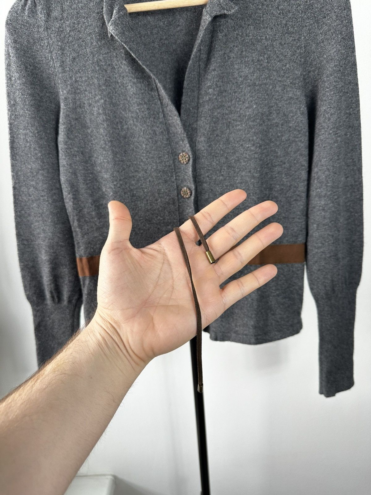 Brunello Cucinelli Brunello Cucinelli 100% Cashmere Cardigan – Gray Knitwear Size M / US 6-8 / IT 42-44 - 7 Thumbnail
