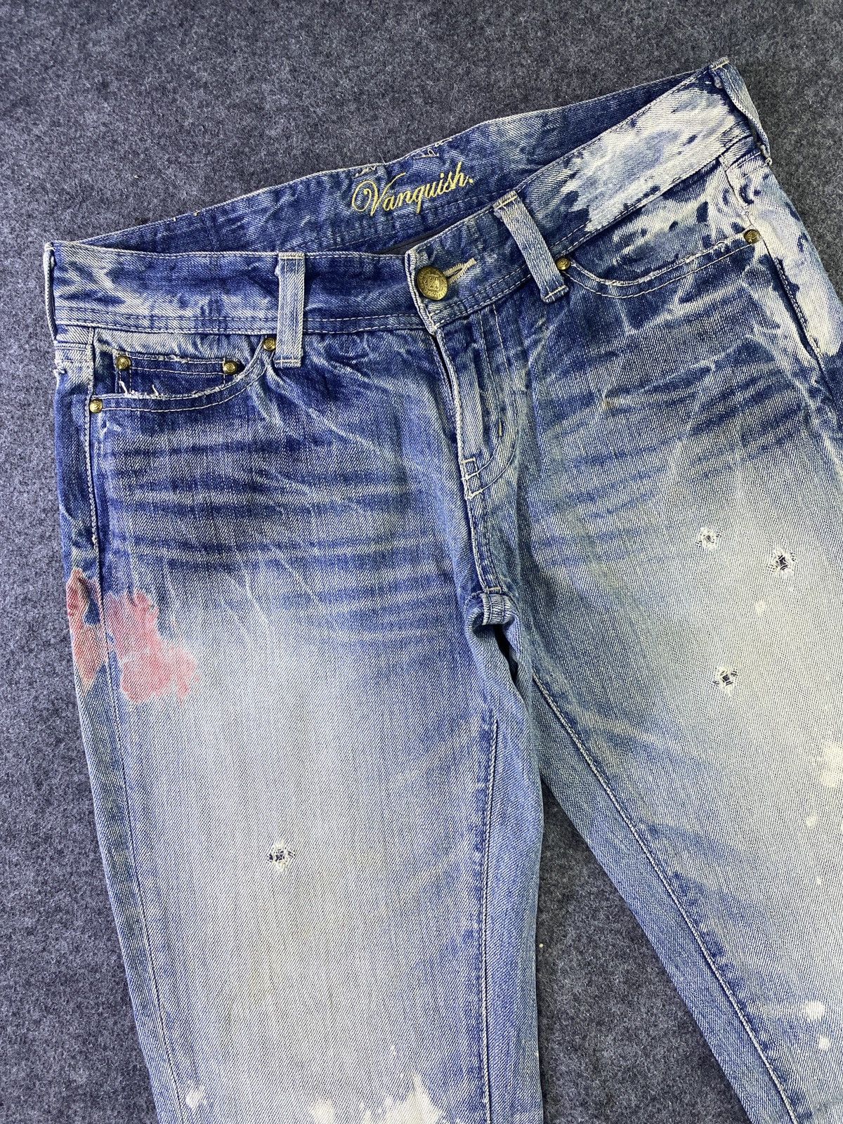 Japanese Brand × Jean × Vanquish Vanquish Flare Blue Wash Denim - J939 Size 32" / US 10 / IT 46 - 13 Thumbnail