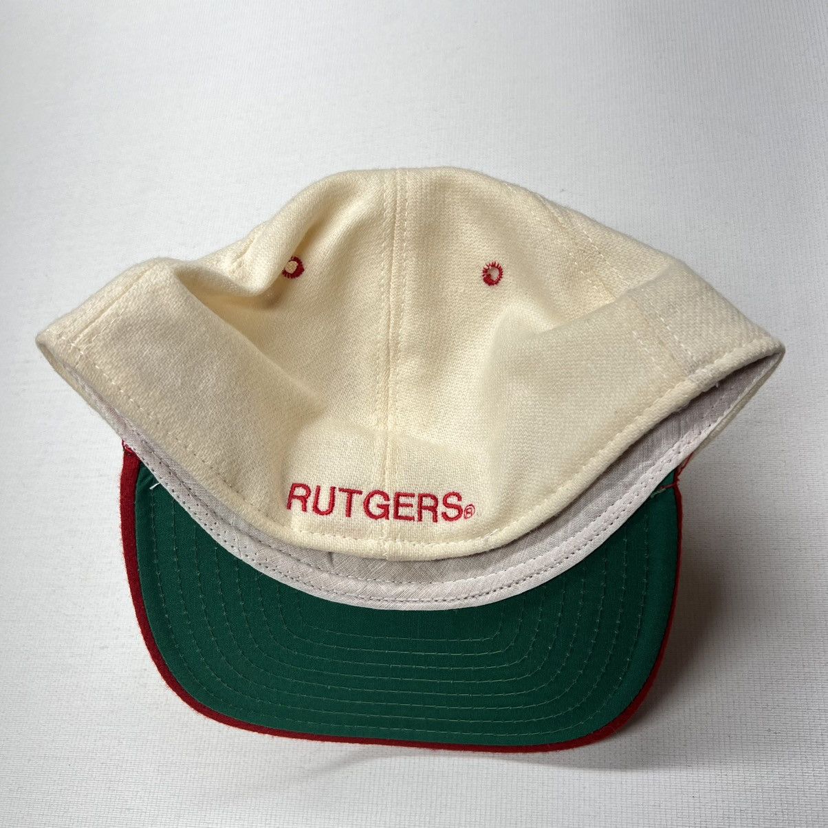 Vintage VTG Rutgers Hat 7 5/8 Red Legacy Merch Athletic Sport 90s Size ONE SIZE - 4 Thumbnail