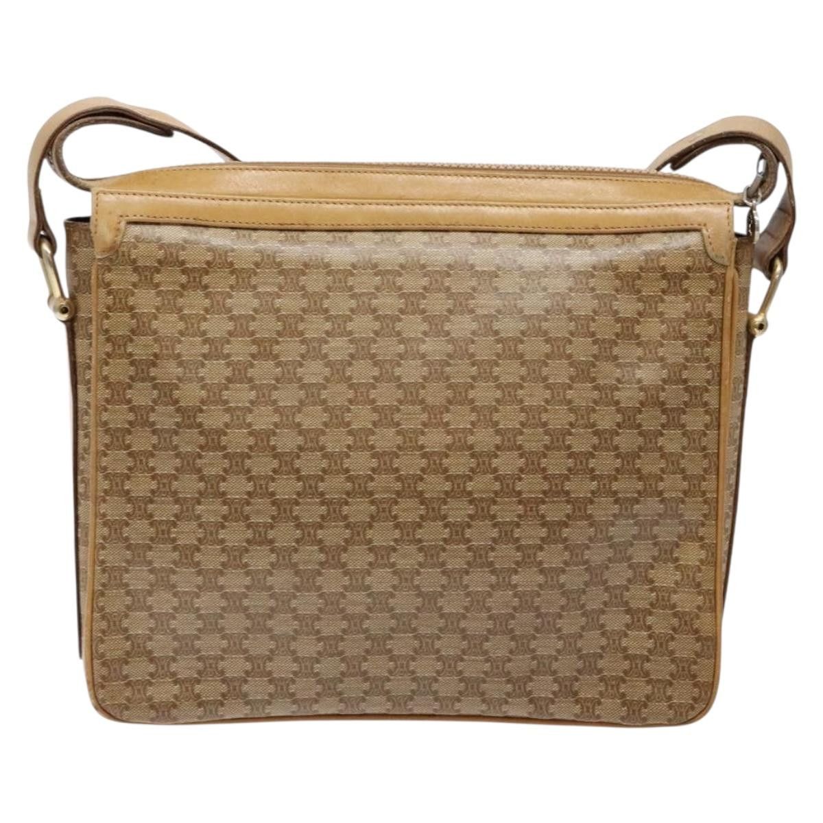Celine CELINE Macadam Canvas Shoulder Bag Beige Gold Size ONE SIZE - 3 Thumbnail