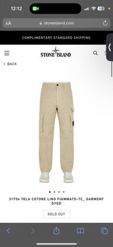 Stone Island 63251 Cargo Joggers Lilac V0064