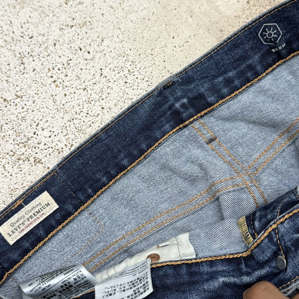 Levi's Levis 502 Big E Repro Stretch Warm Denim Chainstich Pants Size US 33 - 9 Thumbnail