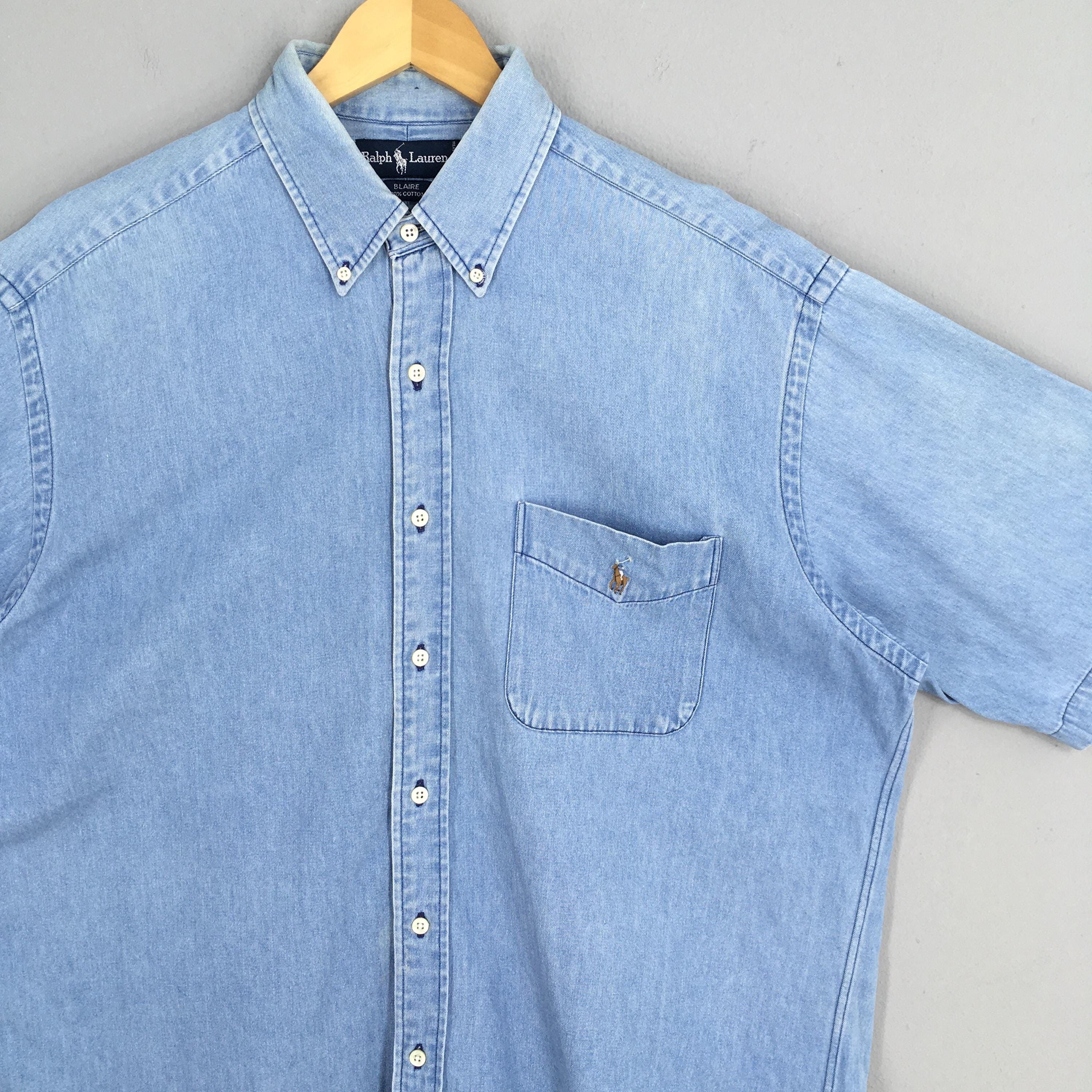Polo Ralph Lauren Vintage Ralph Lauren Blue Blaire Button Up Shirt Large Size US L / EU 52-54 / 3 - 2 Thumbnail