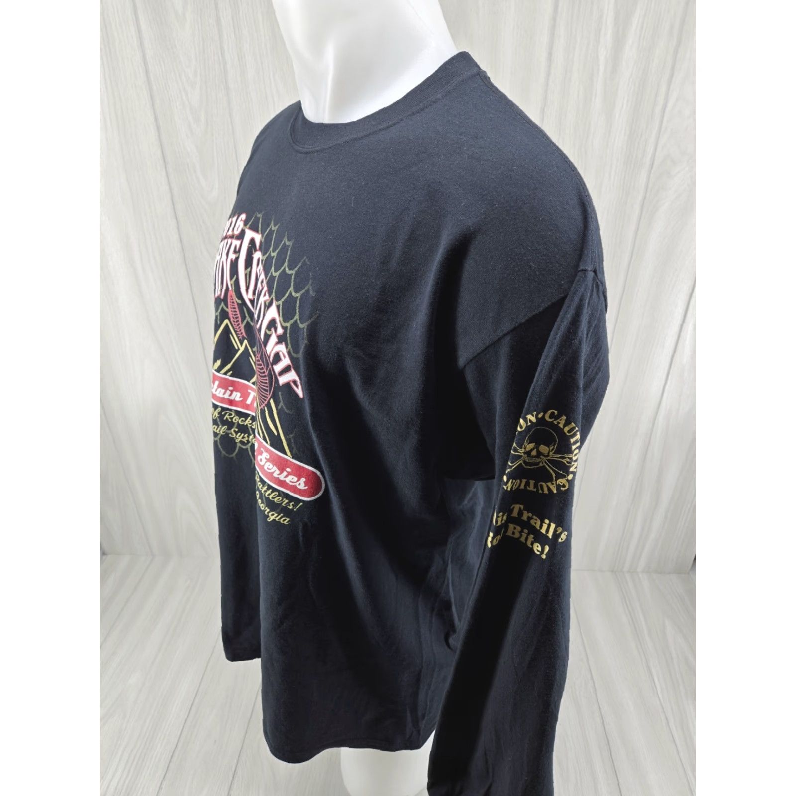 Gildan 12th Annual Snake Creek Gap 6 Mountain Time Trial Series Shirt XL Black Mens T-Shirt Long Sleeve Gildan Regular Size XL Size US XL / EU 56 / 4 - 5 Thumbnail