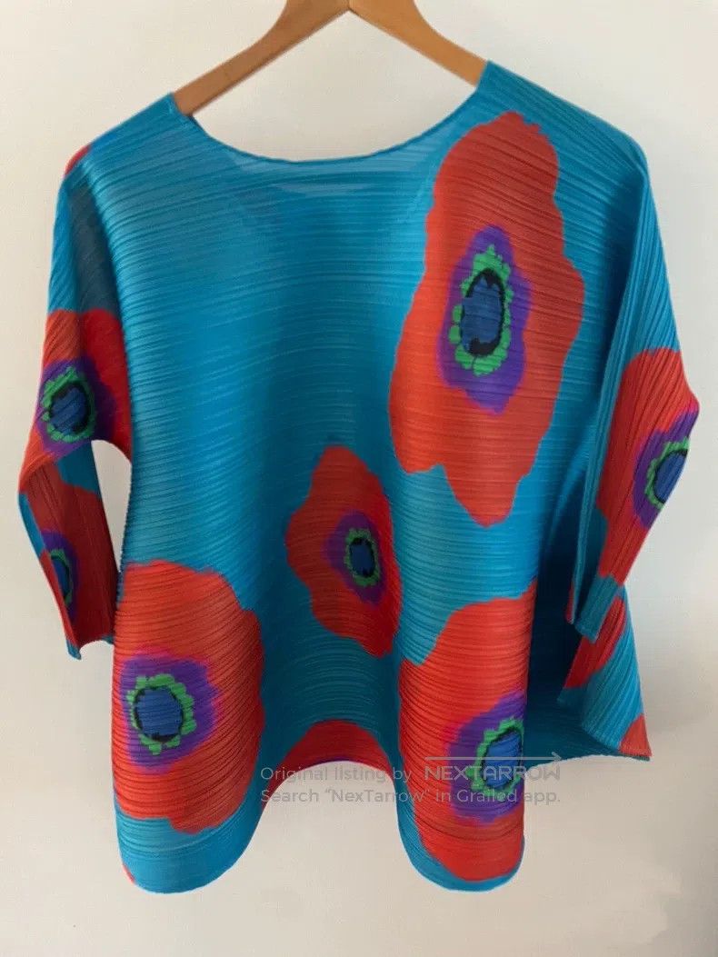 Issey Miyake Issey Miyake Blue Long Sleeve Size L / US 10 / IT 46 - 2 Thumbnail