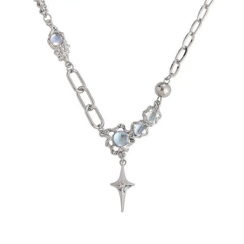 Jewelry Retro Punk Stainless Steel Chain Cross Pendant Necklace Size ONE SIZE - 2 Thumbnail