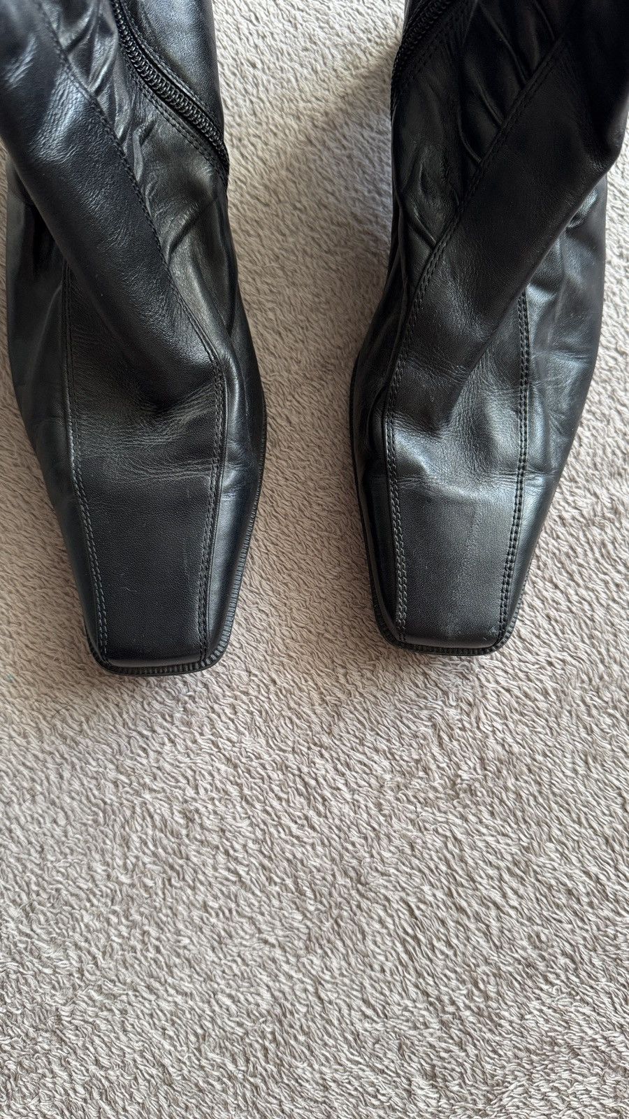 Genuine Leather Vintage Y2K Leather Ankle Boots Helmut Lang Vibe Size US 7 / IT 37 - 2 Thumbnail