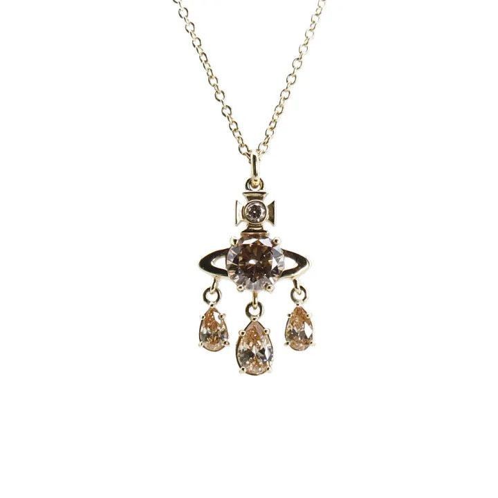 Vivienne Westwood Vivienne Westwood Joaquina Saturn Pendant Necklace -2507 Size ONE SIZE - 2 Thumbnail