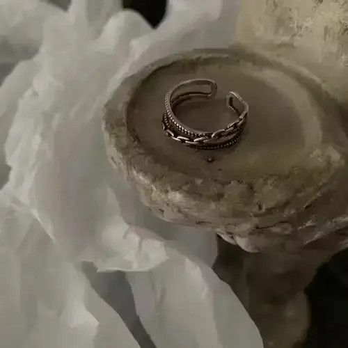 Ring Of Fire Vintage silver ring Size ONE SIZE - 1 Thumbnail