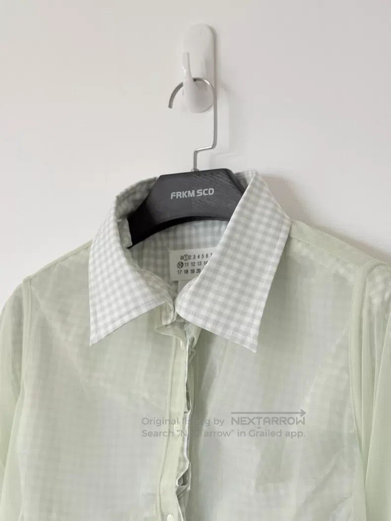 Maison Margiela Maison Margiela 25SS show tulle plaid double shirt| Size S / US 4 / IT 40 - 3 Thumbnail