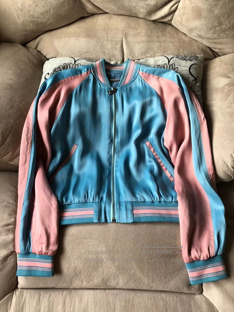 Alexander McQueen Alexander Mcqueen Pink and blue colour block silk baseball Size XS / US 0-2 / IT 36-38 - 3 Thumbnail