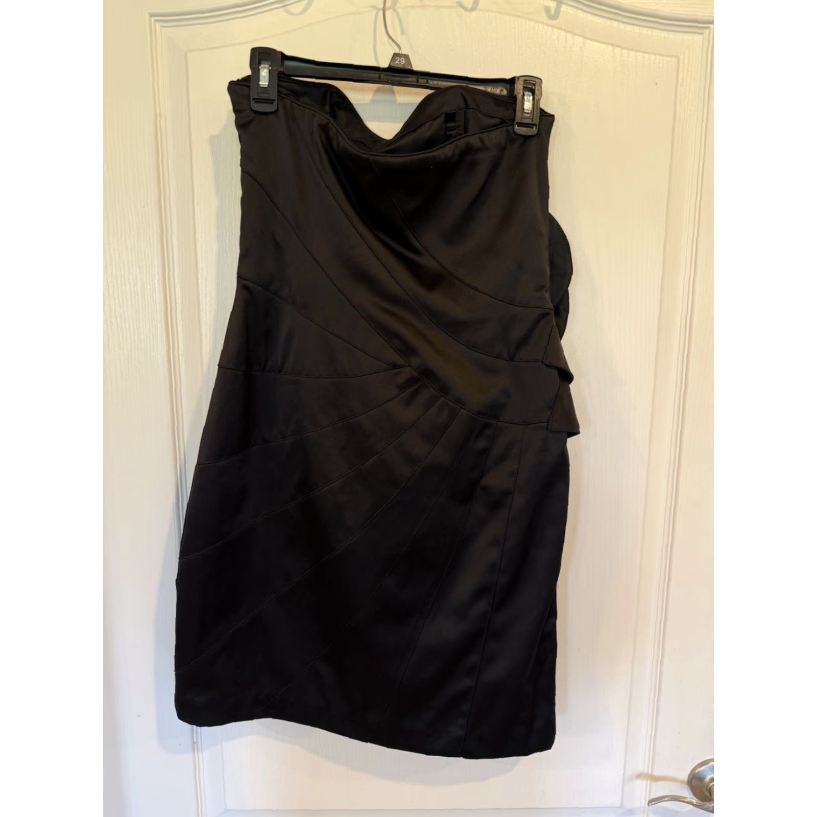 White House Black Market WHBM Dress Strapless Satin Cocktail Flower sz 6 Women Party/Cocktail Size M / US 6-8 / IT 42-44 - 4 Thumbnail